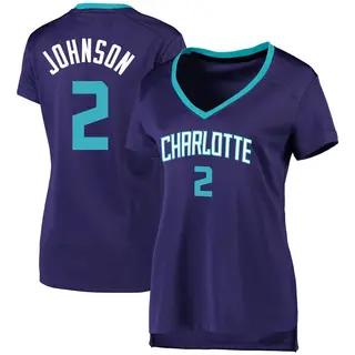 Women's Larry Johnson Charlotte Hornets Purple Jersey - Statement Edition - Fast Break