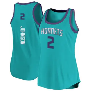 Women's Larry Johnson Charlotte Hornets Teal Tank Jersey - Icon Edition - Fast Break