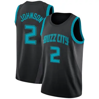 Youth Larry Johnson Charlotte Hornets Black 2018/19 Jersey - City Edition - Swingman