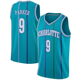 Youth Tony Parker Charlotte Hornets Aqua Hardwood Classics Jersey - Swingman